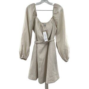 Ever New Melbourne Arden‎ Ruched Mini Natural Size 12 Cottagecore Cottage